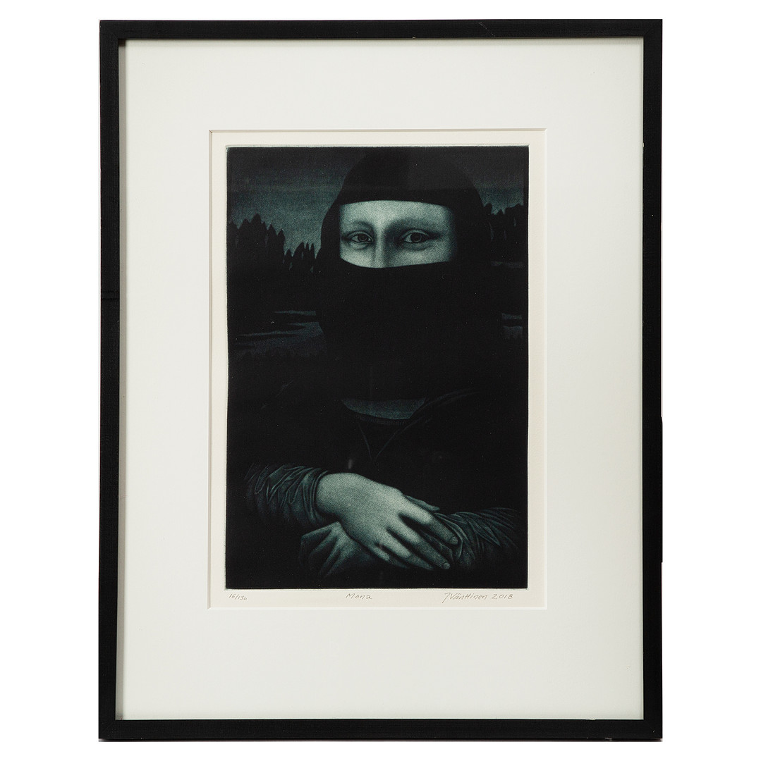 "Mona", litografi, signerad, daterad 2018 och numrerad 16/130.