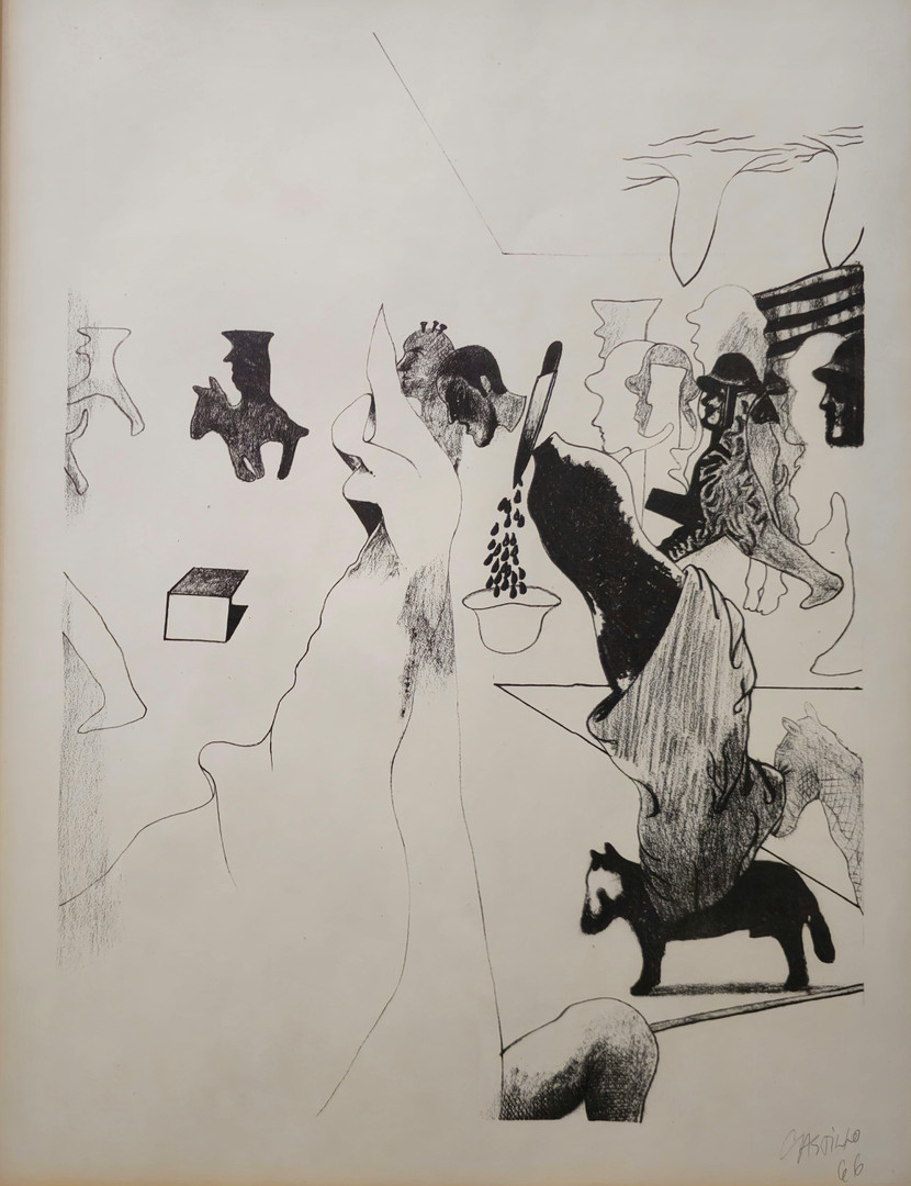 "FIGURAS SURREALISTAS" DIBUJO SOBRE PAPEL. 1966.