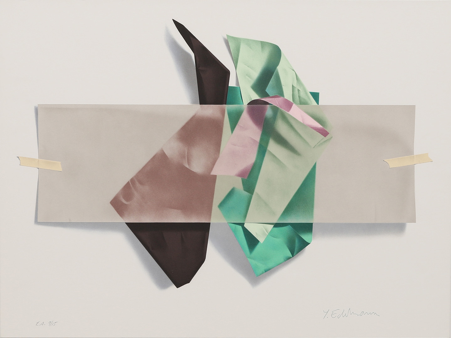 Paper objects with transparent, litografi, stämpelsignerad och numrerad EA 9/15.