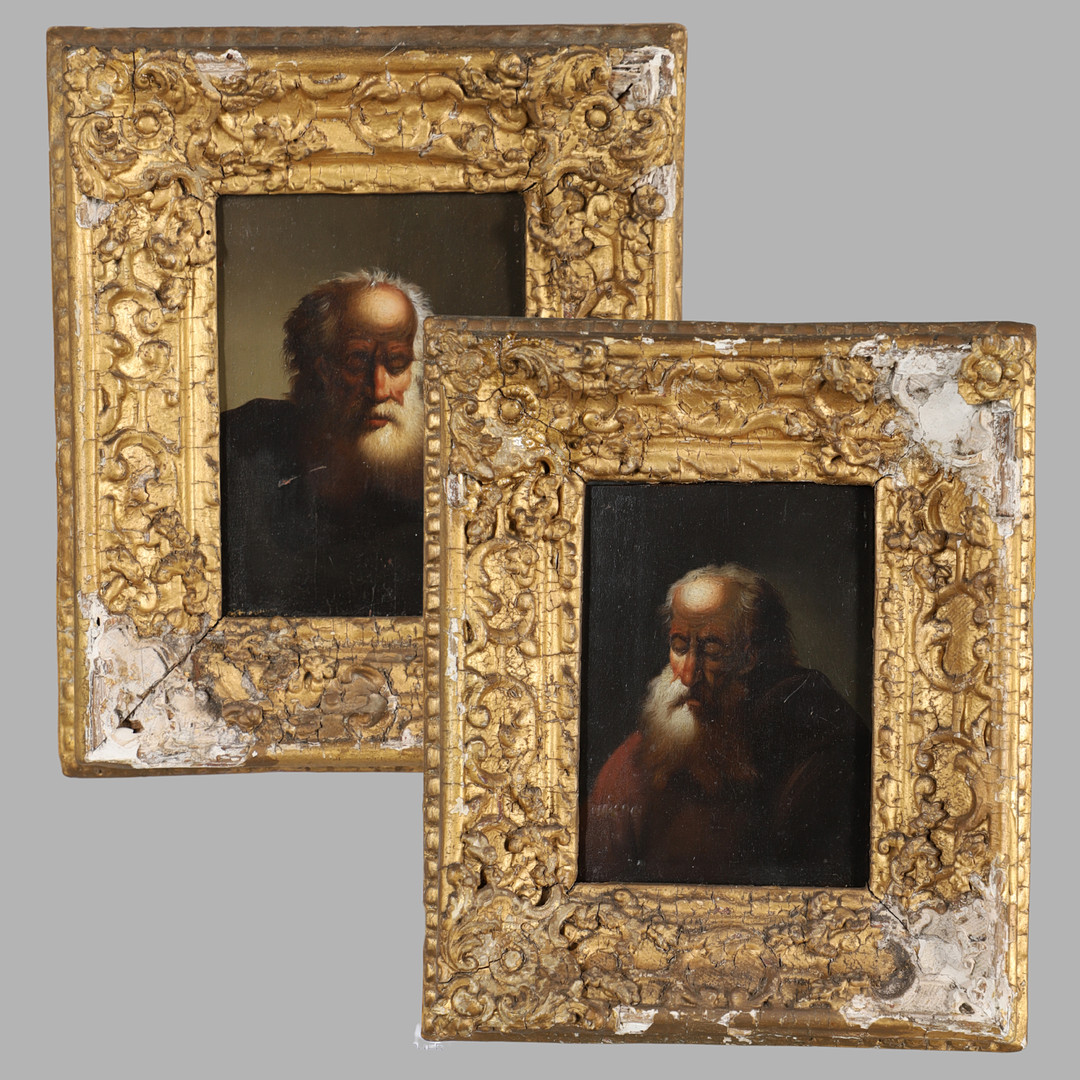 ELDERLY PHILOSOPHERS (A PAIR).