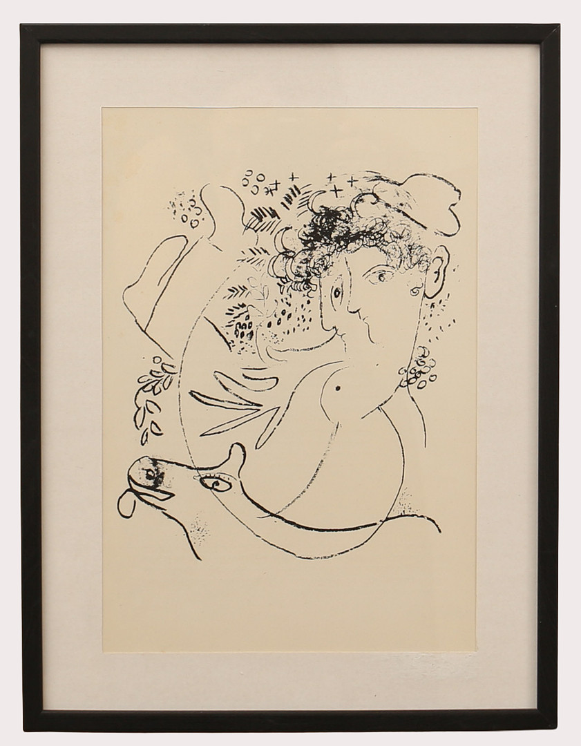 Litografi, "De två profilerna", Derriére le miroir, nr 117, utgiven av Galerie Maeght, Paris 1959.