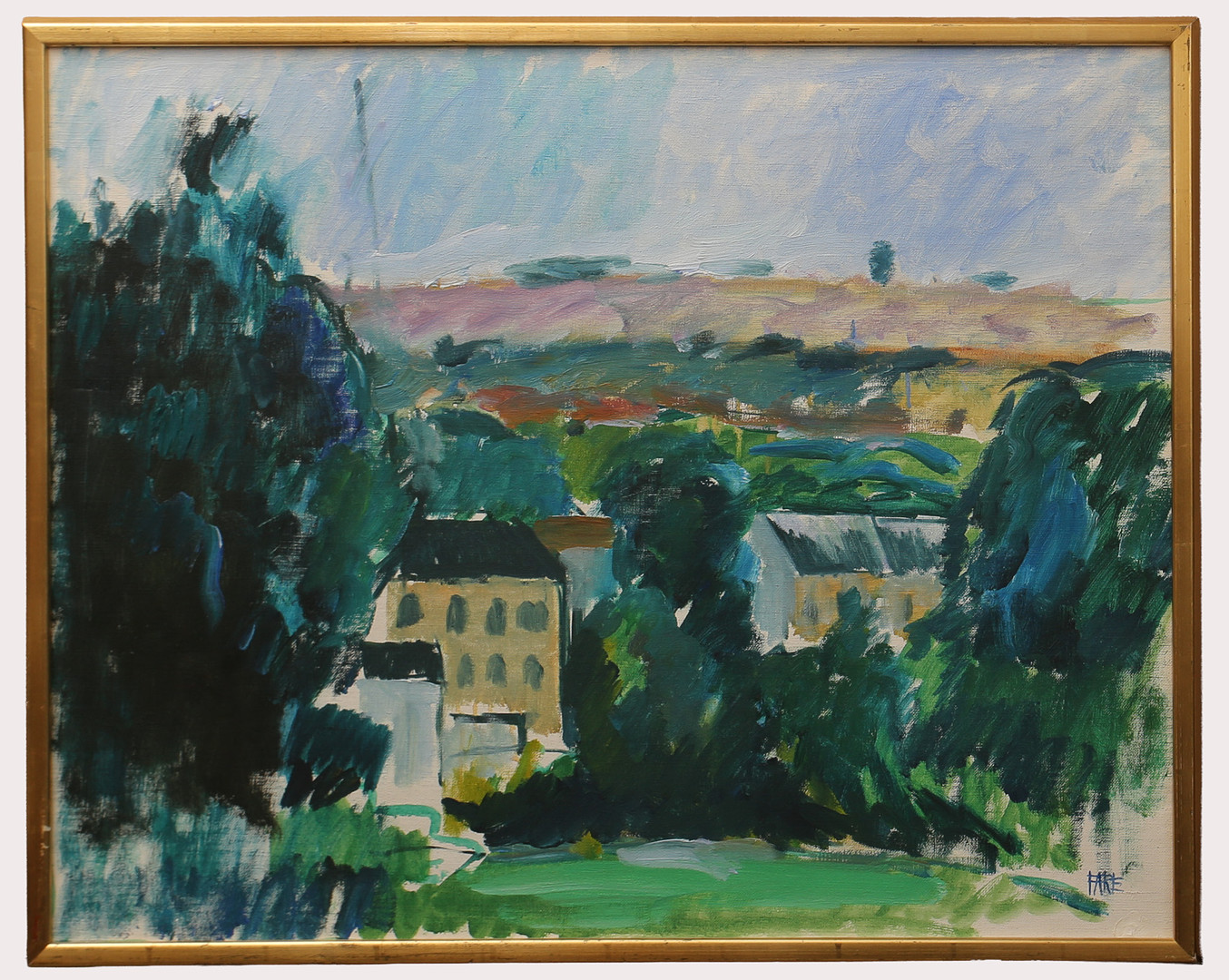 Olja på duk, "Sommar i Bretagne", signerad, atergo daterad 1976.