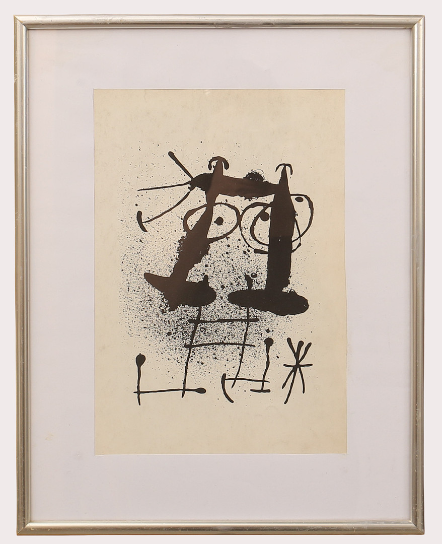 Litografi, "Två kvinnor", från samlingen Hai-Ku, utgiven av Maeght Editions, Paris 1967.