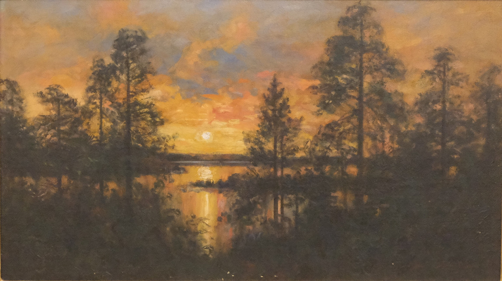 SKÄRGÅRD I SOLNEDGÅNG.