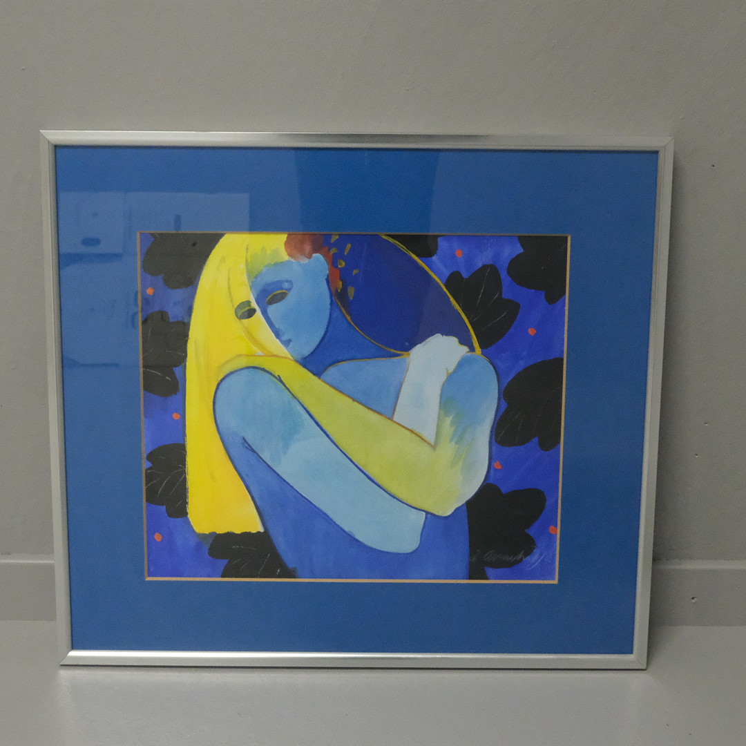"BLUE DELFT", GOUACHE.