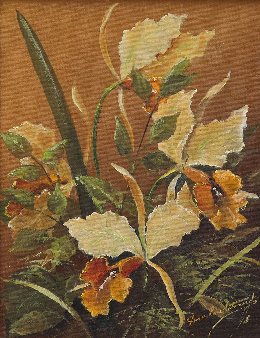 olja på duk, blomsterstilleben, signerad.