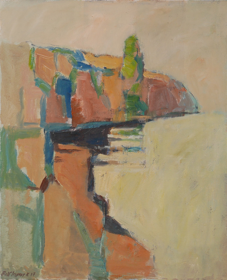 "Kust Öland Bruddesta", olja på duk, signerad Rolf Ingvar K 17.