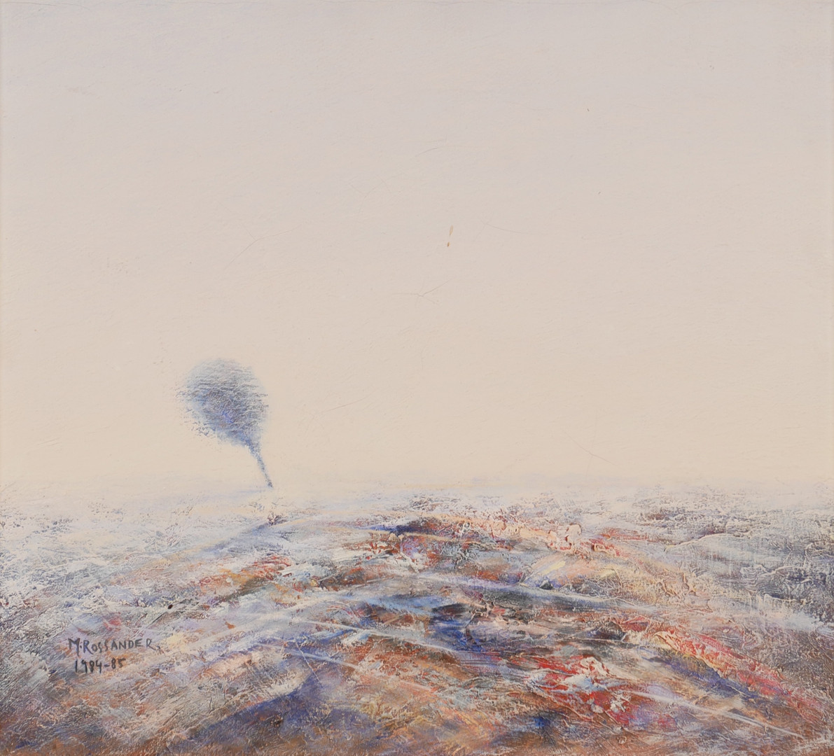 Landskap Öland, olja på duk, signerad M. Rossander 1984-85.