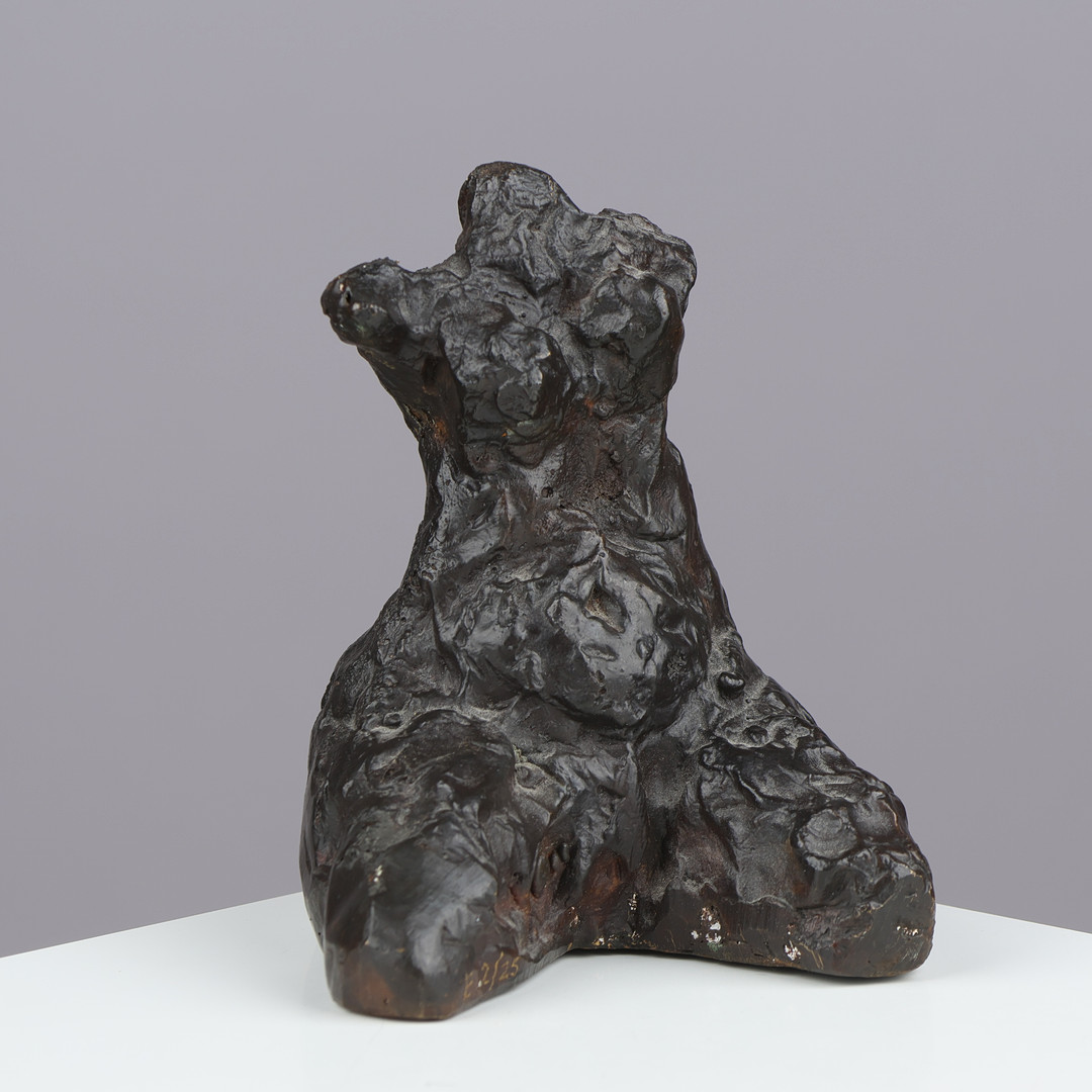 Kvindetorso, skulptur af bronze, signeret, Danmark.