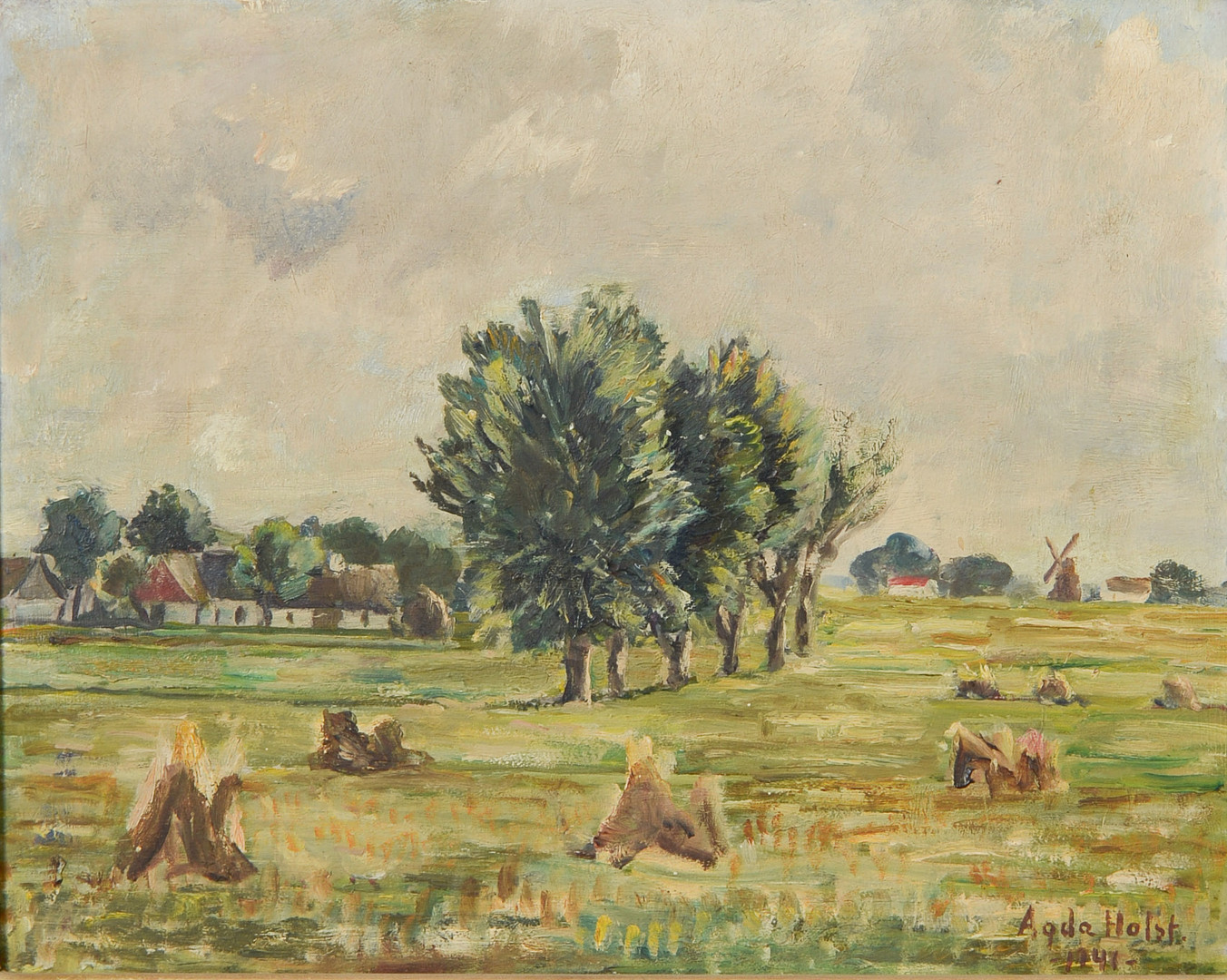 Landskapsmotiv, olja på pannå, signerad, 1941.