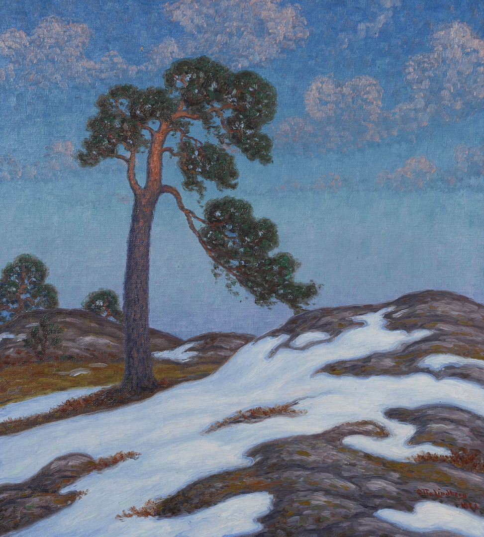 Landskapsmåleri, olja på duk, signerad samt daterad 1928.