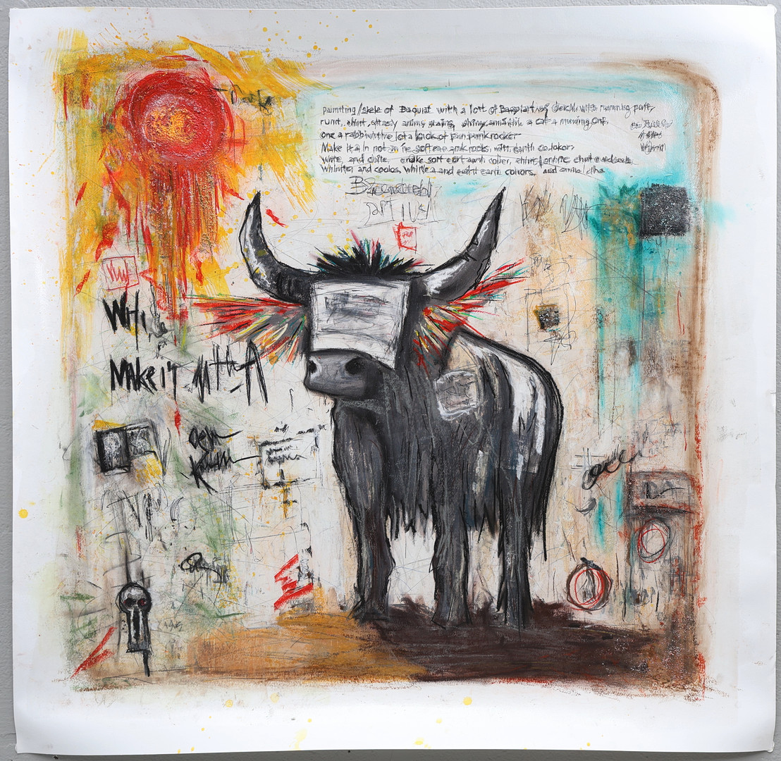 Mixed media, original, på papper, ”Blind Spot”, signerad.
