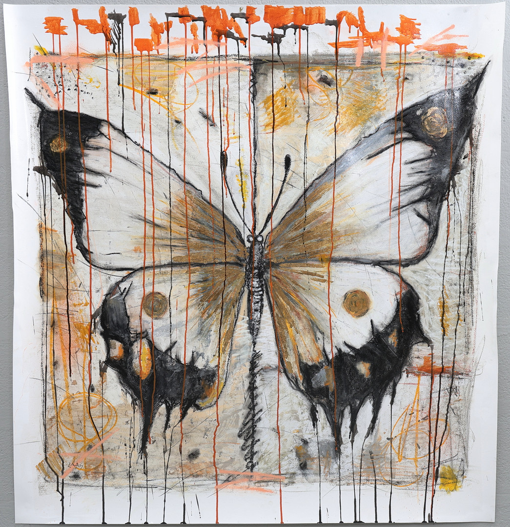 Mixed media, original, på papper, signerad.