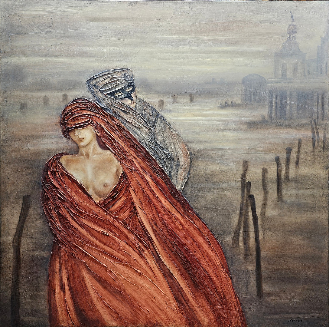 "Venecia" Óleo/shmatting sobre lienzo.