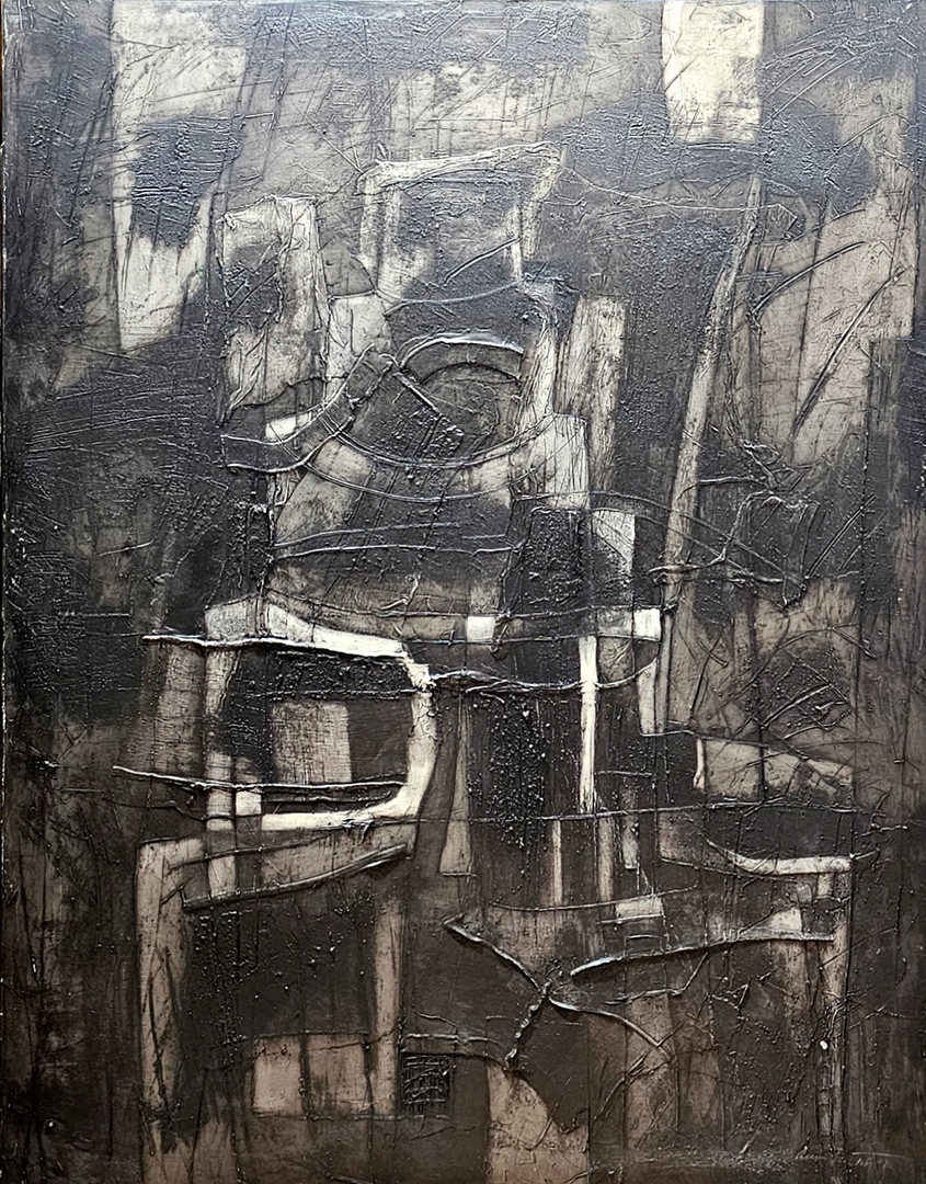 "Cantos babilónicos" Óleo/shmatting sobre lienzo.