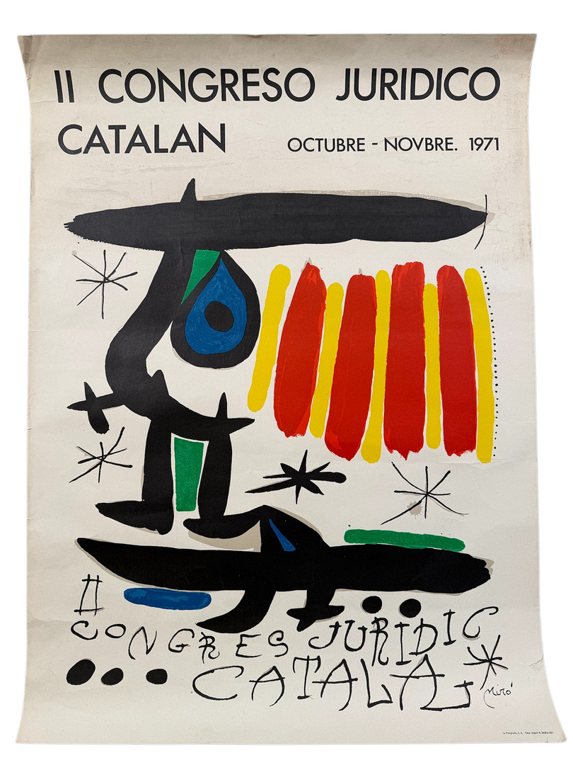 II Congreso Juridico Catalan Octubre-Novbre 1971, affisch, 1970-tal, litografiskt tryck.