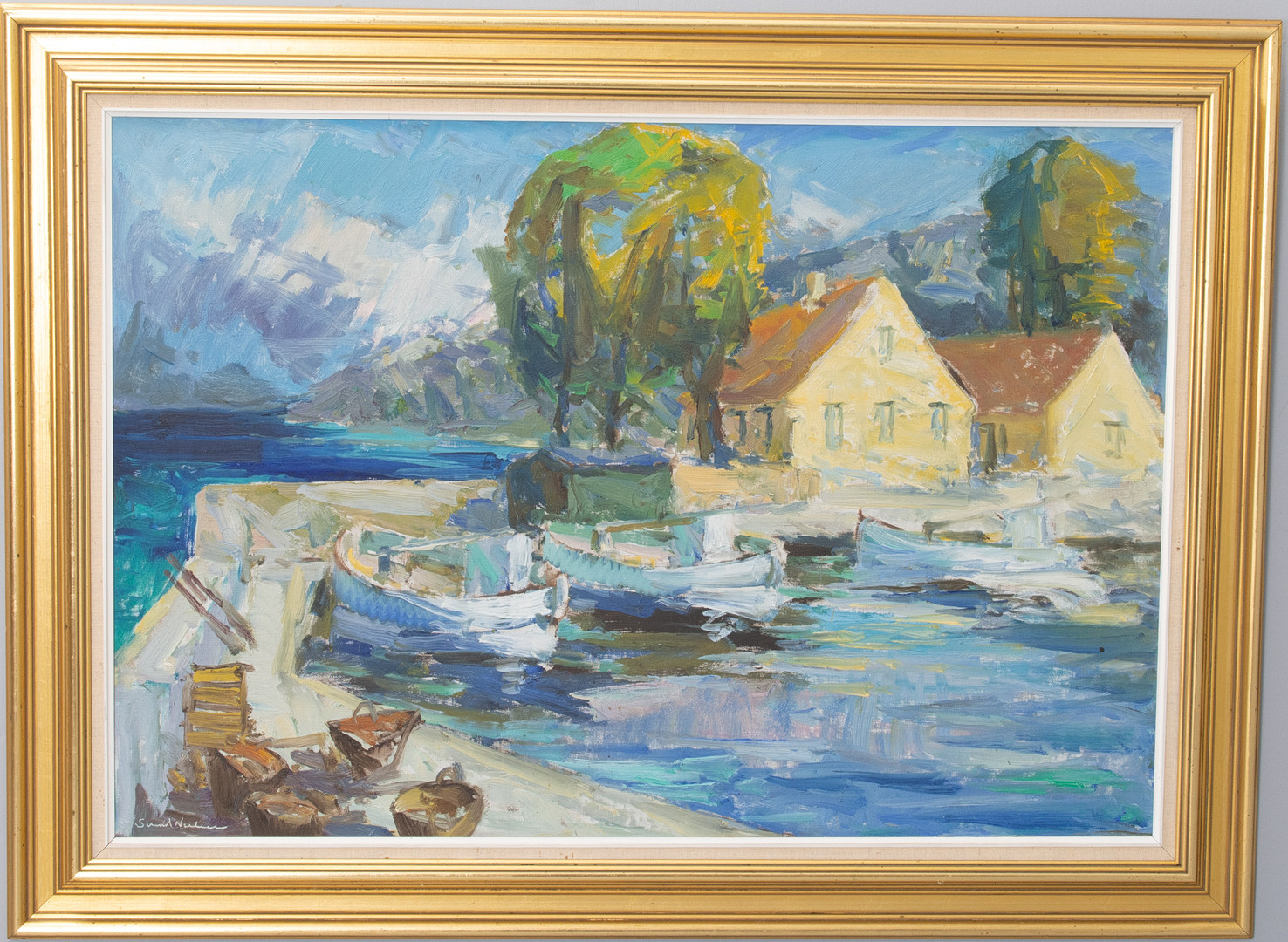 1908 d. 1993) Olie på lærred. Signeret. Danmark.