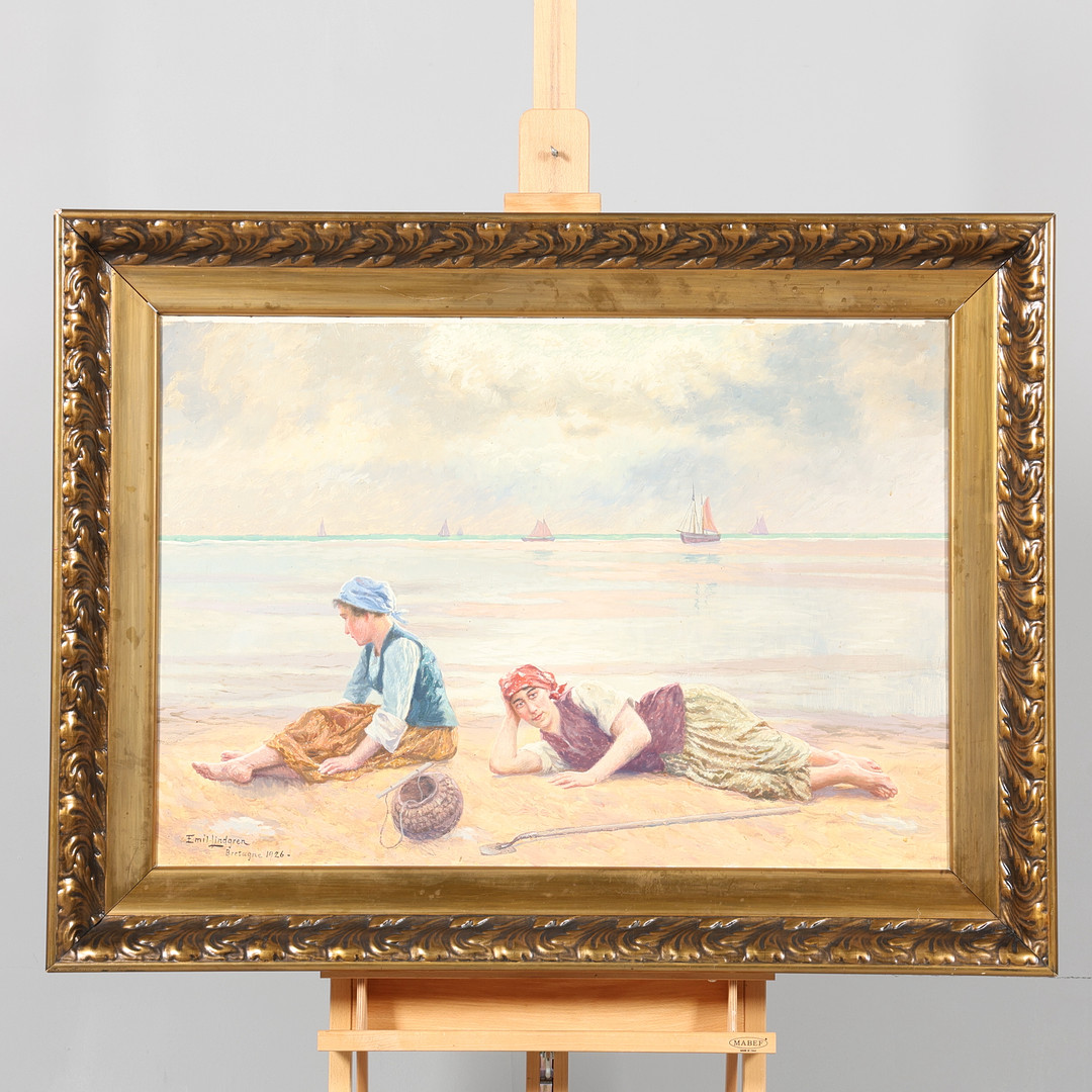 OLJA PÅ DUK, "Bretagne" signerad samt daterad 1926.