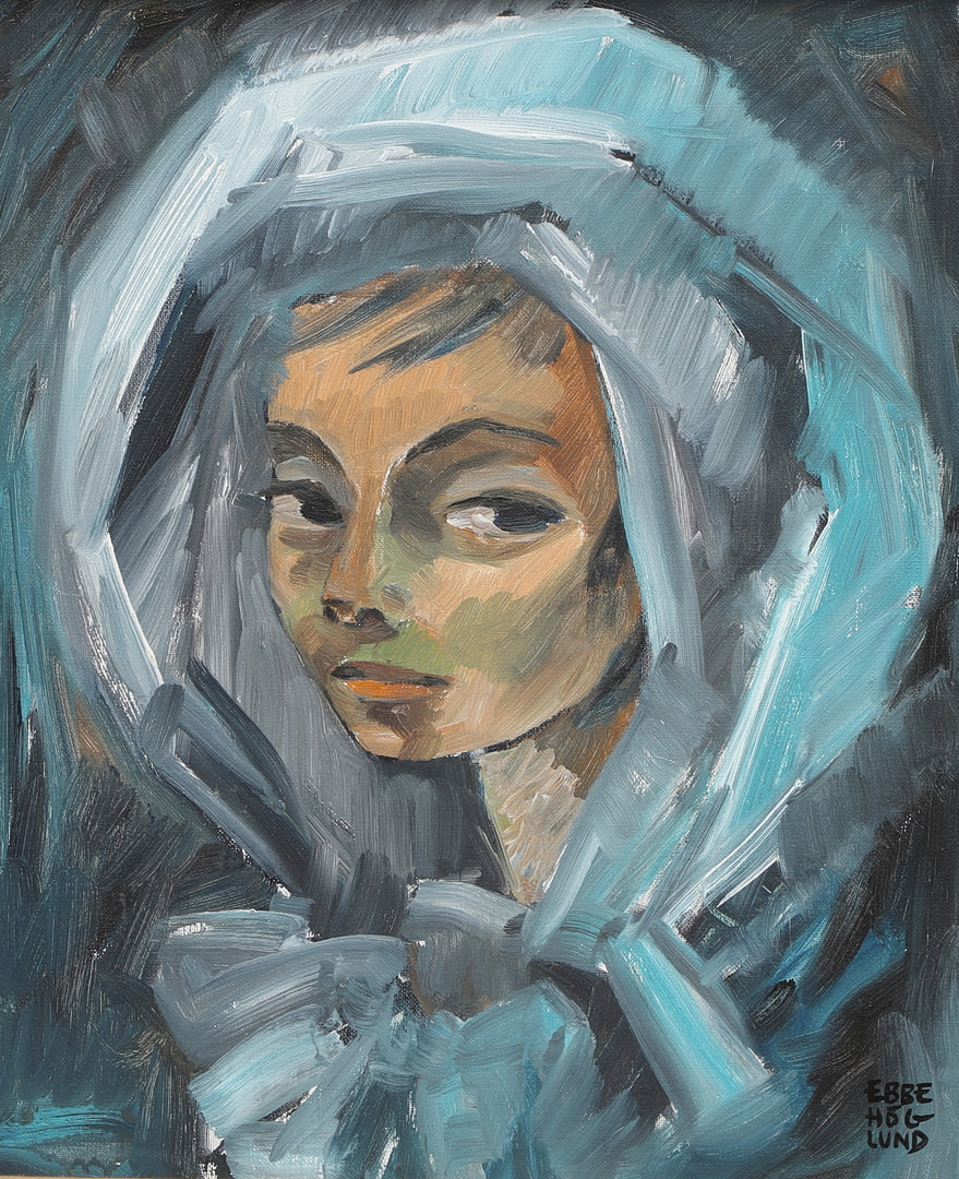 Olja på duk, "Elisabeth Julen 1970", signerad, daterad 1970.