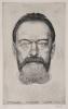 Emil Orlik – Portraitkopf Ferdinand Hodler en Face