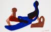 HENRY  Original Hand Signed and Numbered Lithograph 1967 Mother and Child Motherhood Maternity British Art