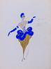 Original Signed Gouache Art Deco French Custome Design
