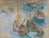 Signed Goauche Painting 1938 Russian Art Jewish