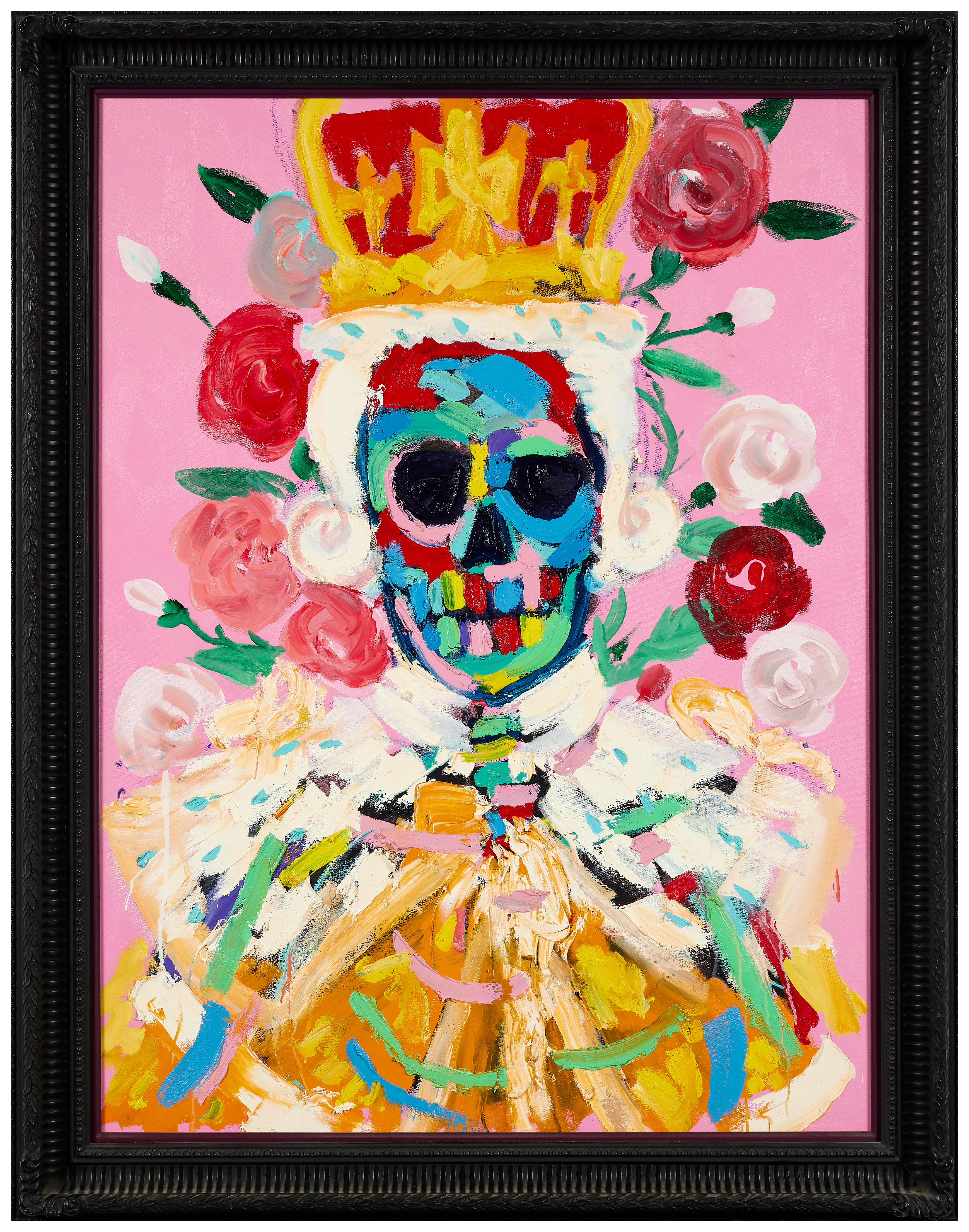 King smiling in the rose garden - 2018