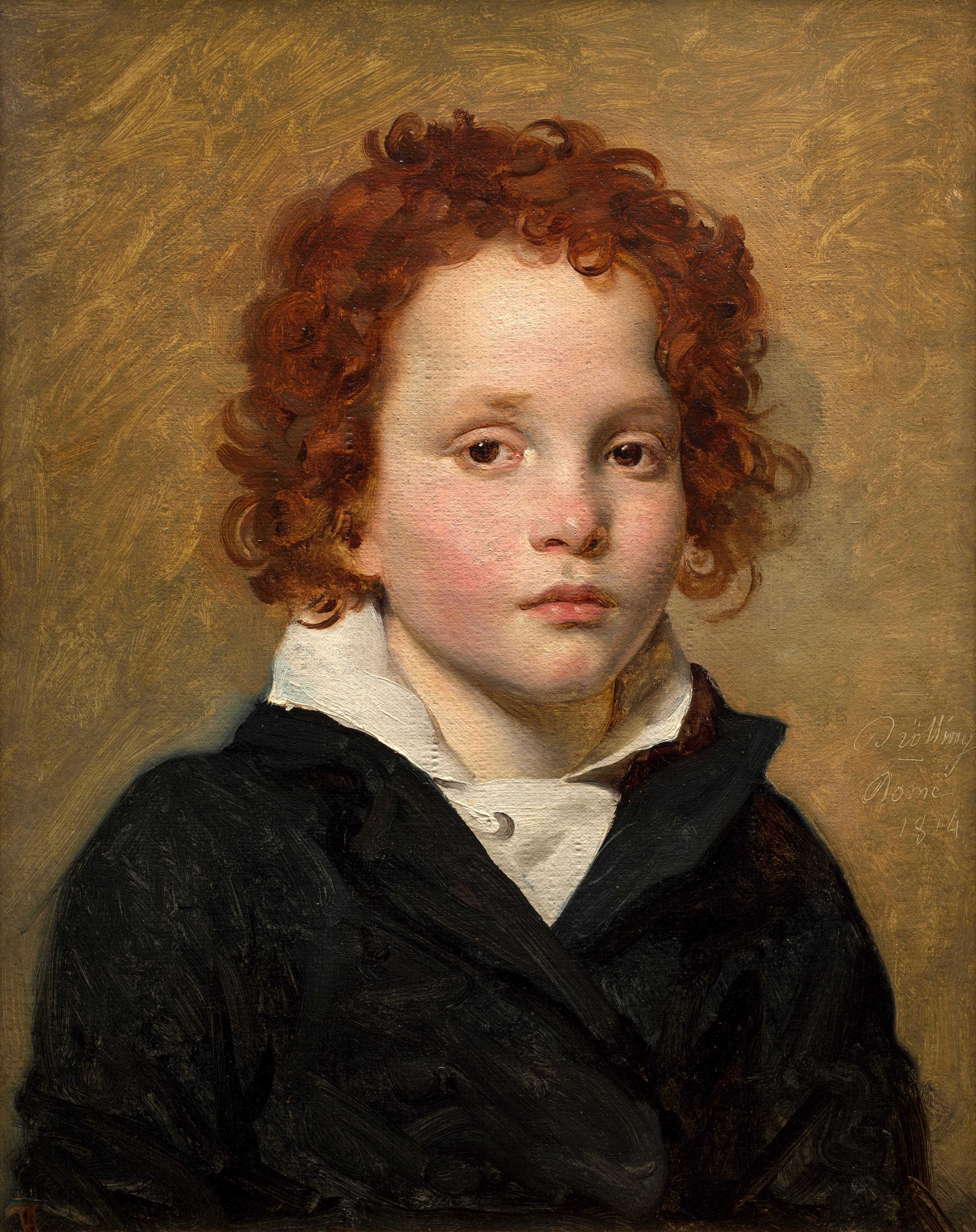 Portrait de jeune garçon "aux cheveux rouges"