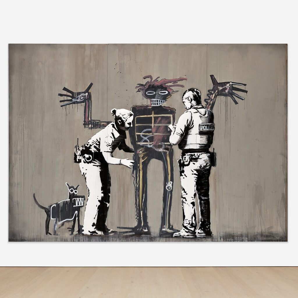 Banksquiat. Boy and Dog in Stop and Search