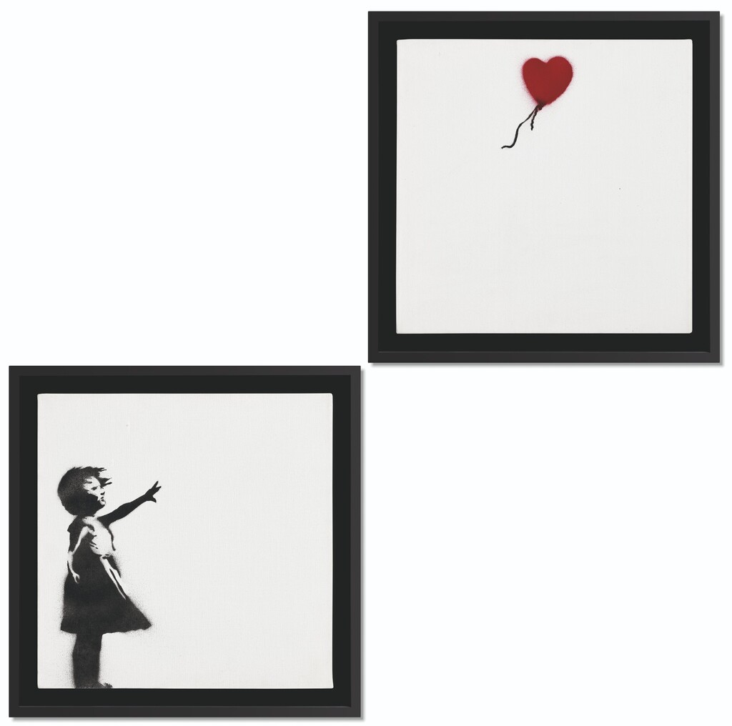 Banksy & Eine, Girl with Balloon (Diptych)