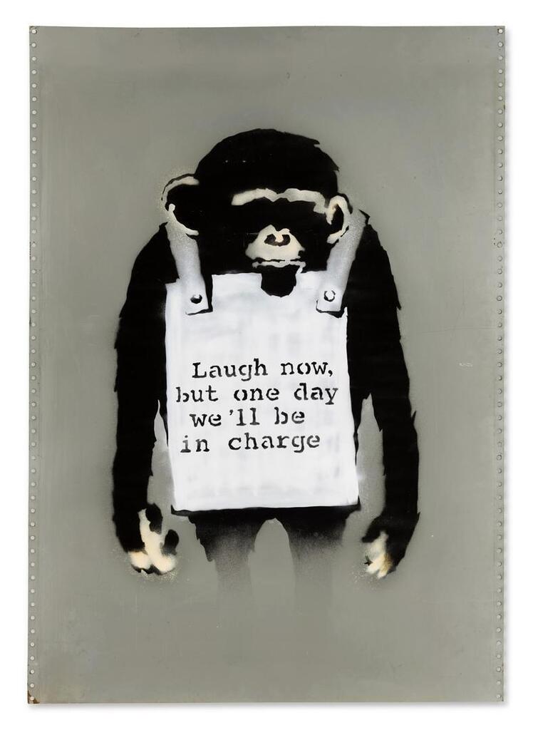 Banksy & Eine, Laugh Now《現在儘管笑吧》