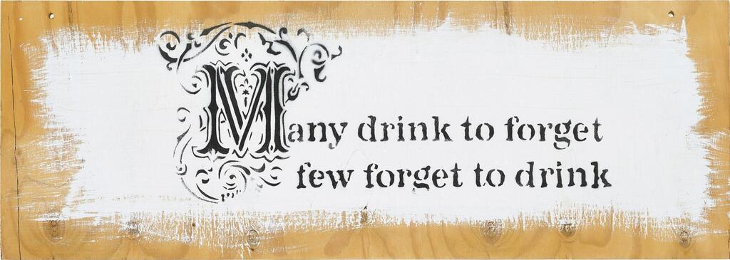 Banksy & Eine, Many drink to forget… 