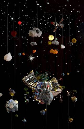Planetarium, installation, by Tristan Blondeau, 2023, Paris, France