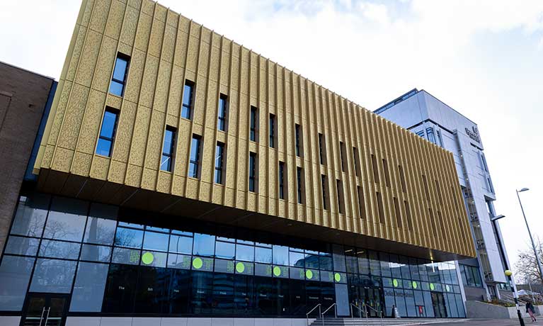 Delia Derbyshire Building, Coventry University logo