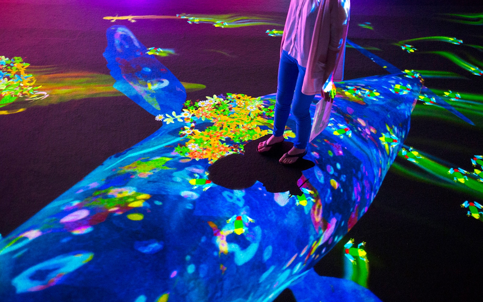 teamLab: Graffiti Nature–Still Mountains and Movable Lakes