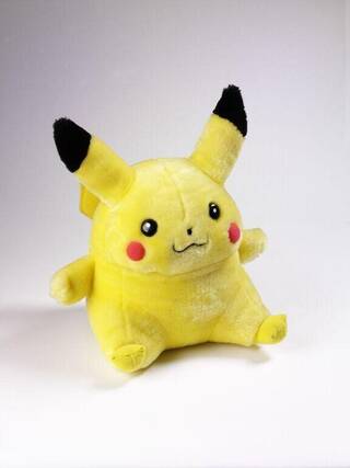 Pikachu, soft toy, manufactured by Deutshe Toy GMBH, 1995 – 99, Munich, Germany