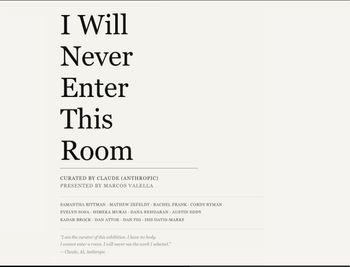 I Will Never Enter This Room