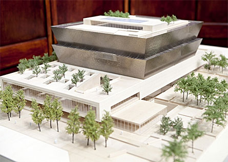 Model of the National Museum of African American History and Culture