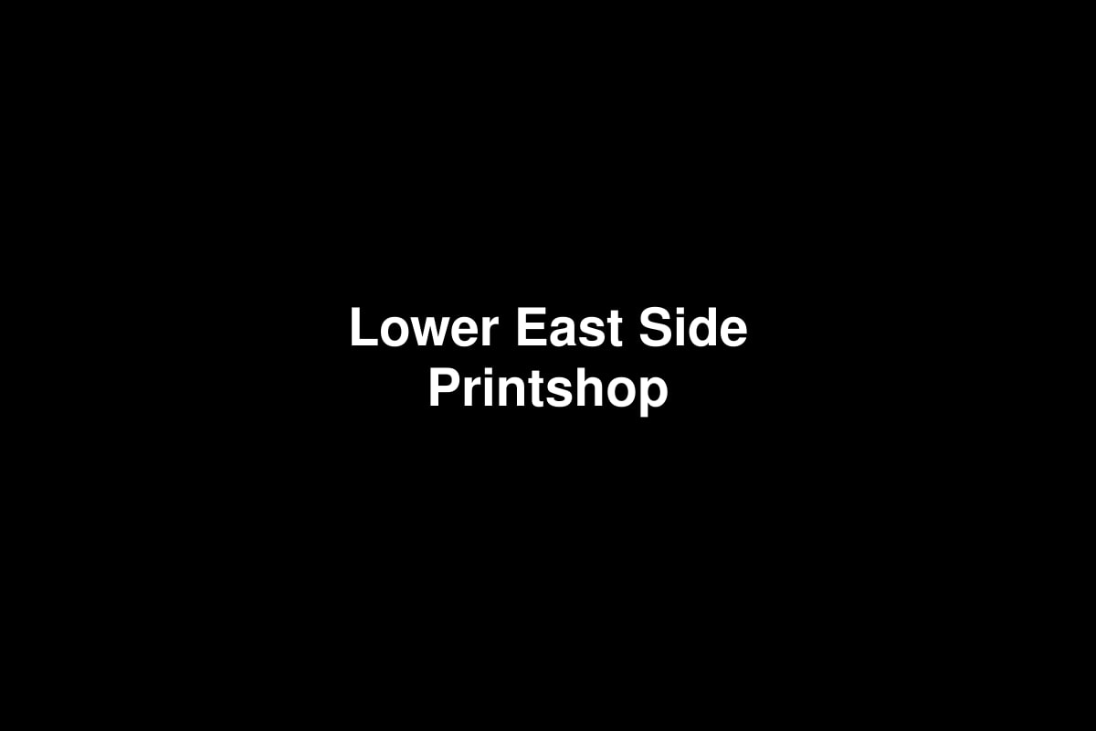 Lower East Side Printshop