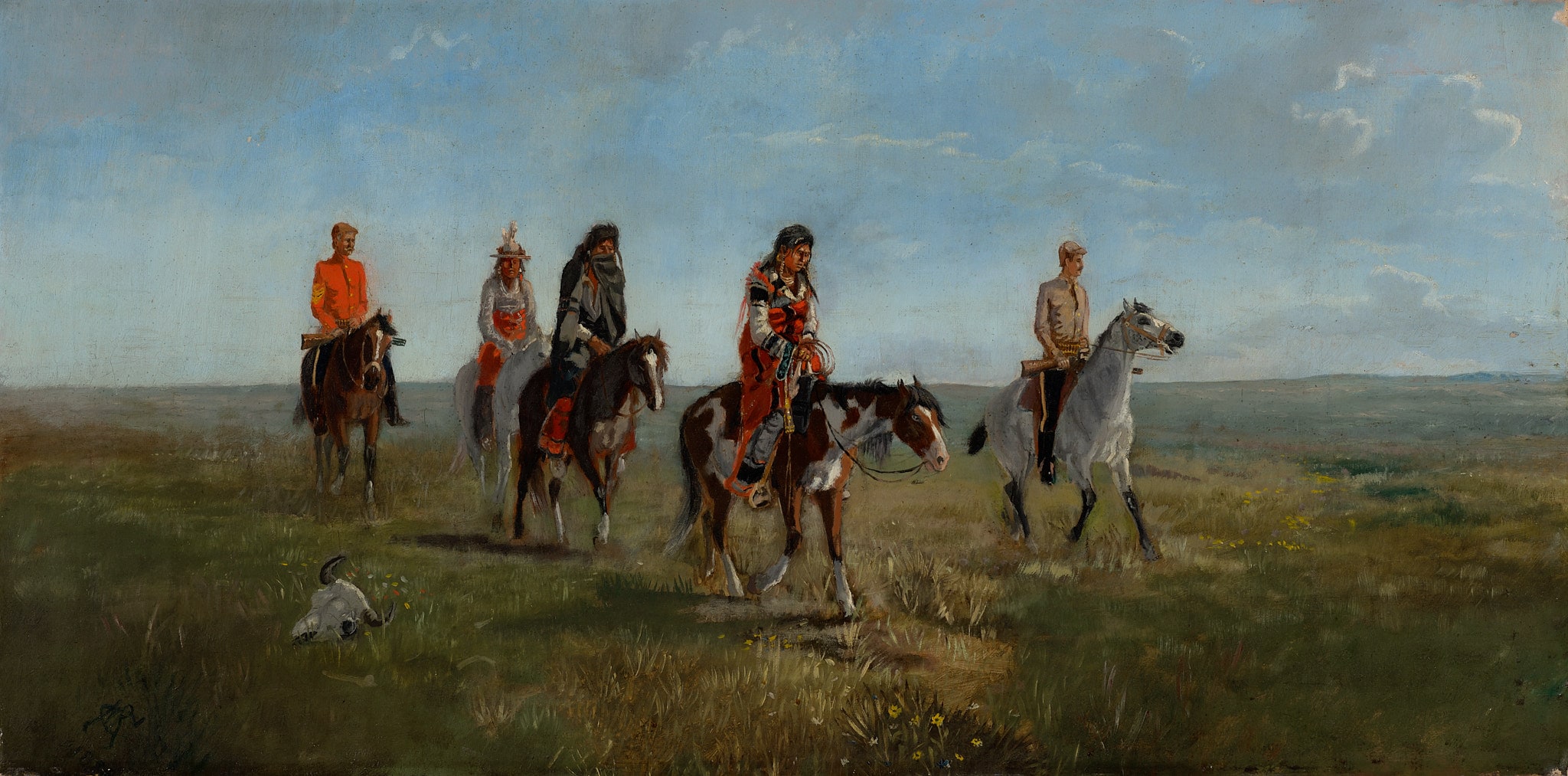 Canadian Mounted Police Bringing in Prisoners