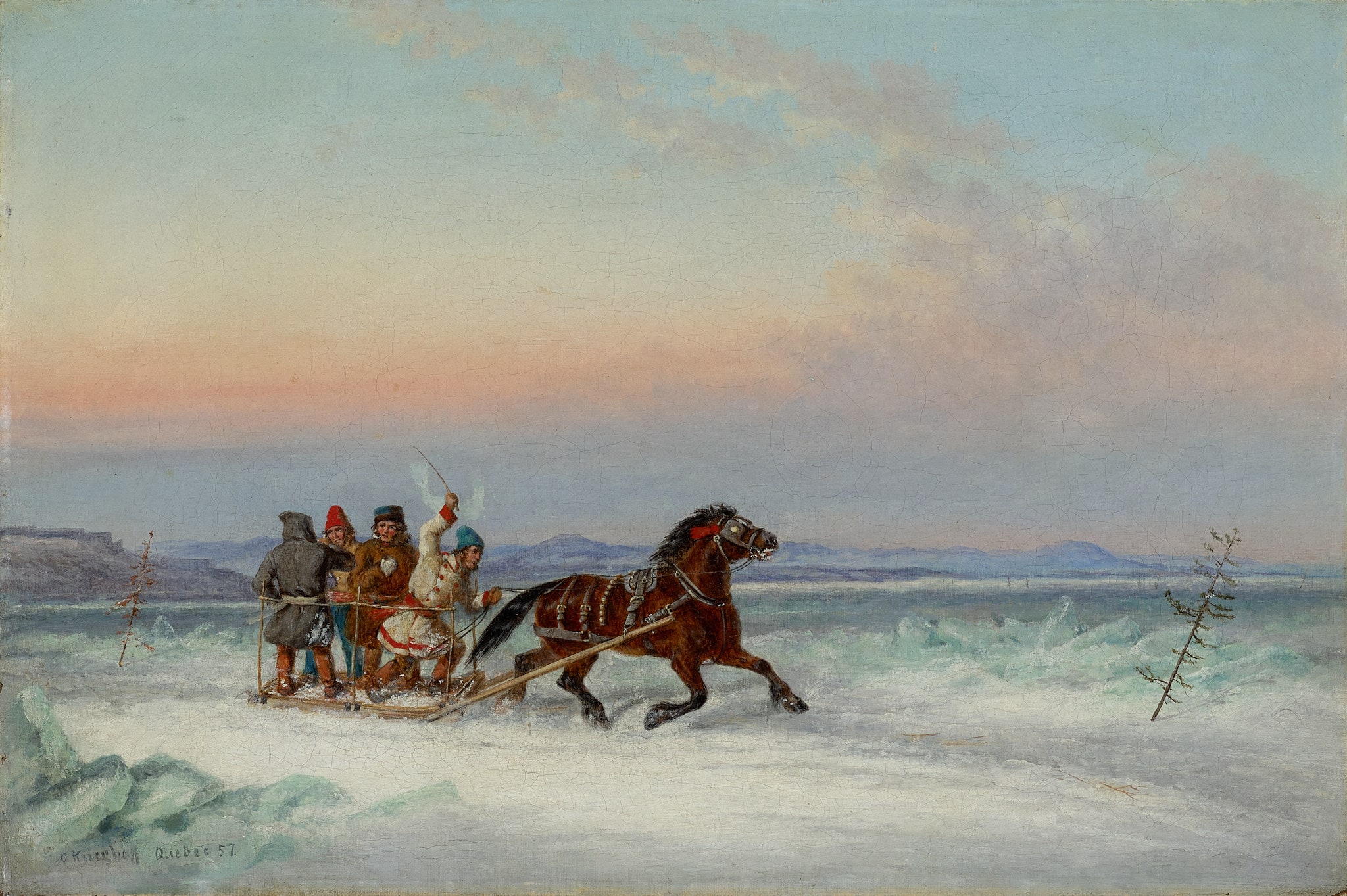 Habitants Crossing the Ice at Quebec