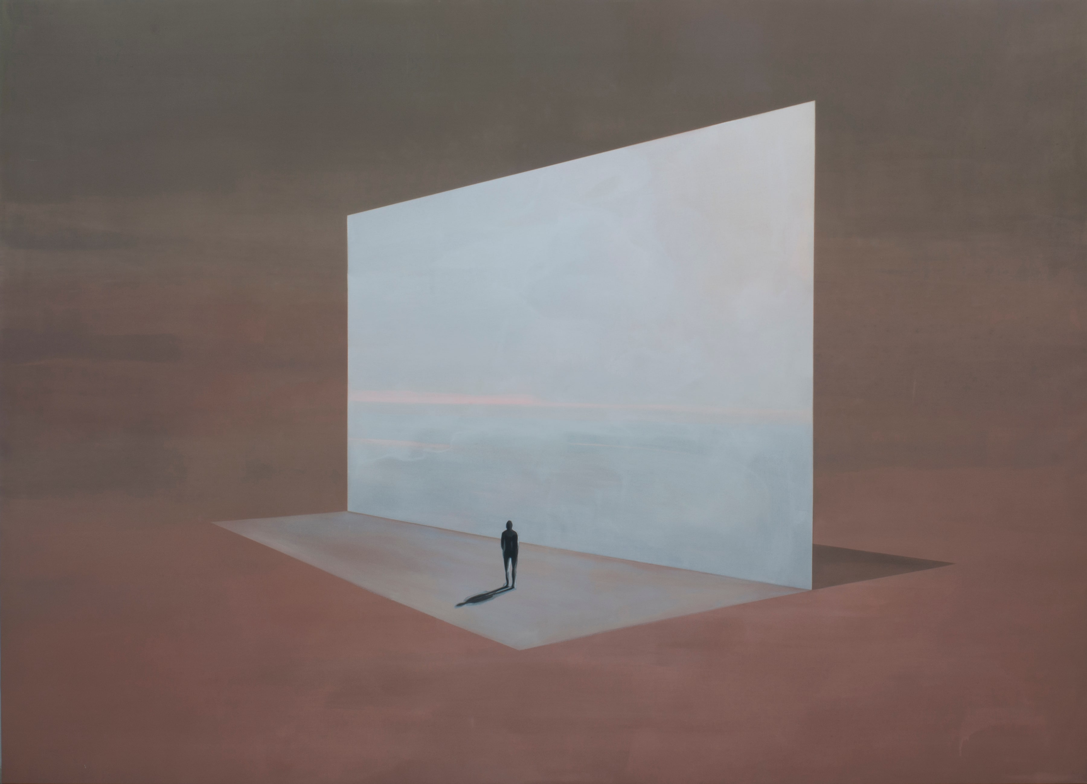 Human Hybrid: White Screen with Floating Shadows