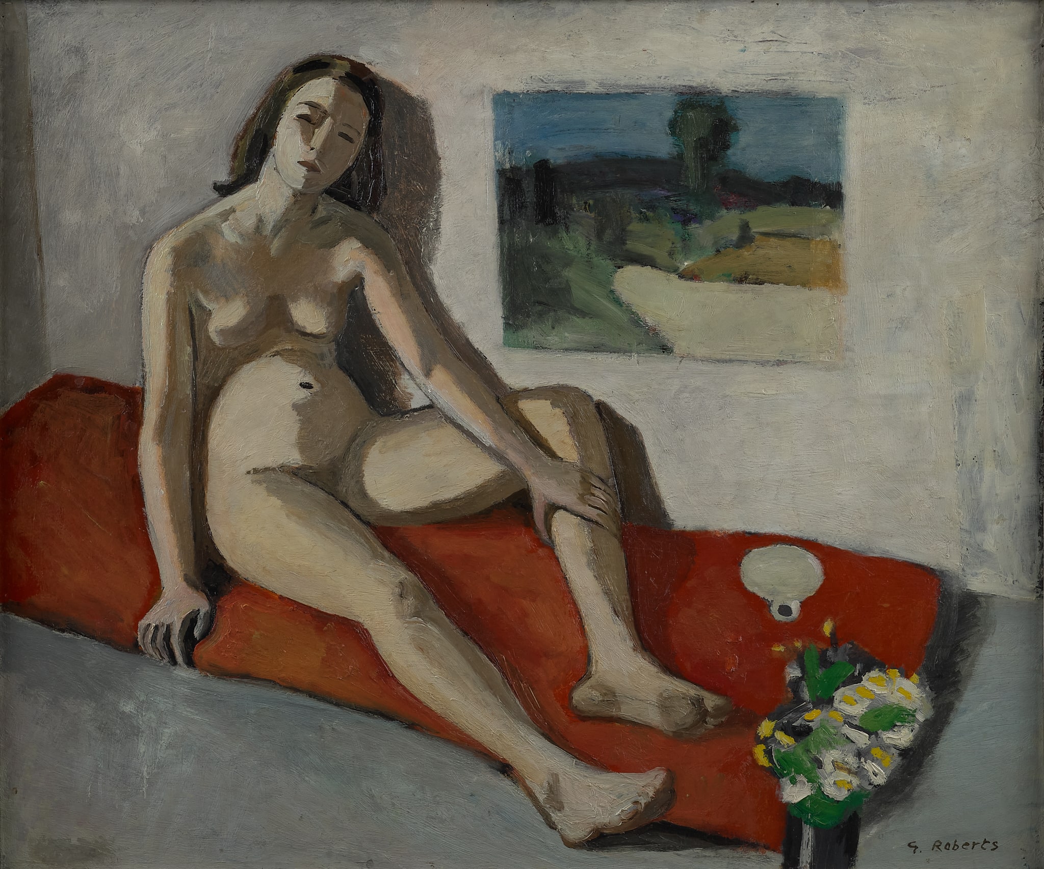 Nude on Red Cloth