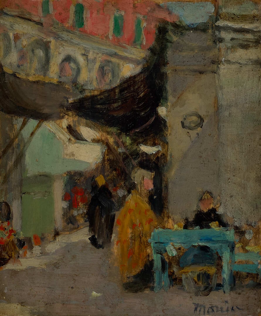 Rialto Market Scene, Venice