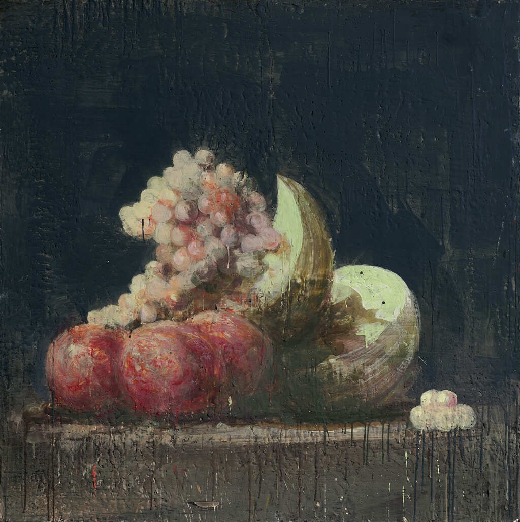 Still Life with melons, Peaches and Grapes