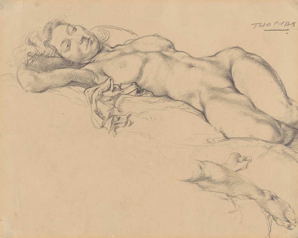 Study of a reclining female nude