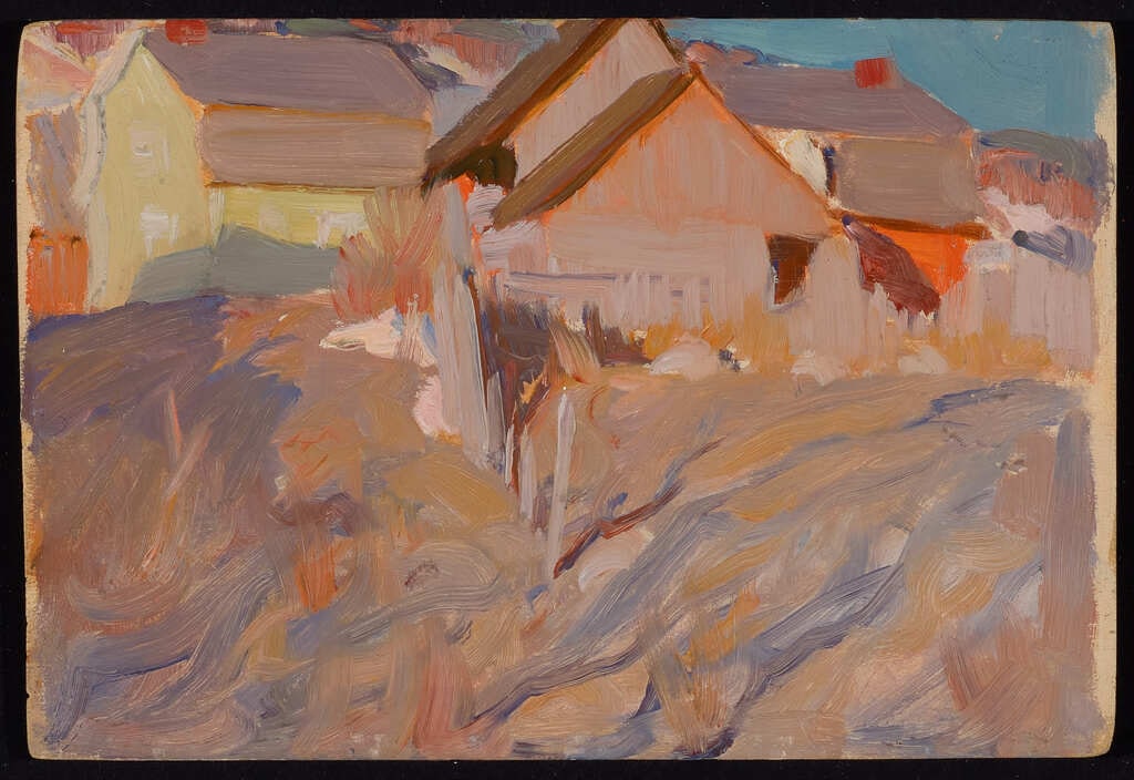 Study of Houses and Ground, Thaw in April, Charlevoix