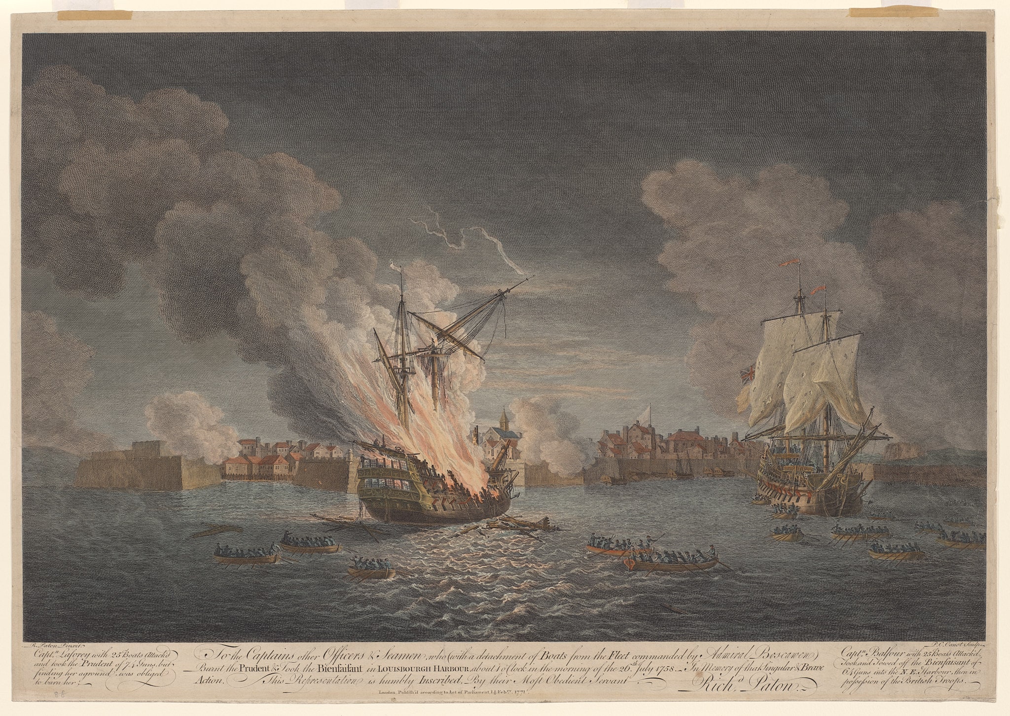 The Burning of the Prundent and taking of the Bienfaisant