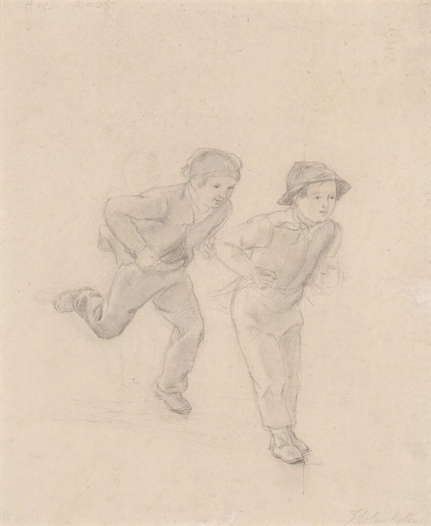Two Boys Running (Study for ‘A Slide’)